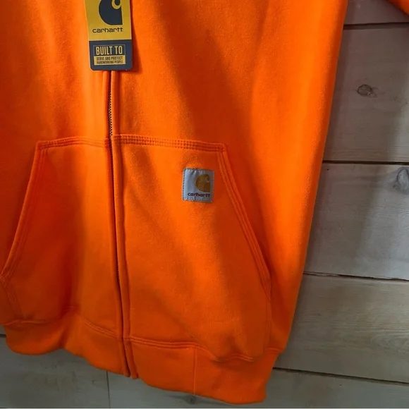 Carhartt Orange Zip-Up Hoodie - Picture 3 of 6